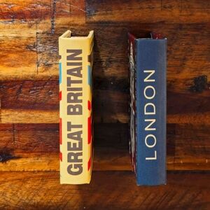 Set of 2 LONDON & GREAT BRITAIN Mini Book Boxes With Magnetic Closure. BNWOT!